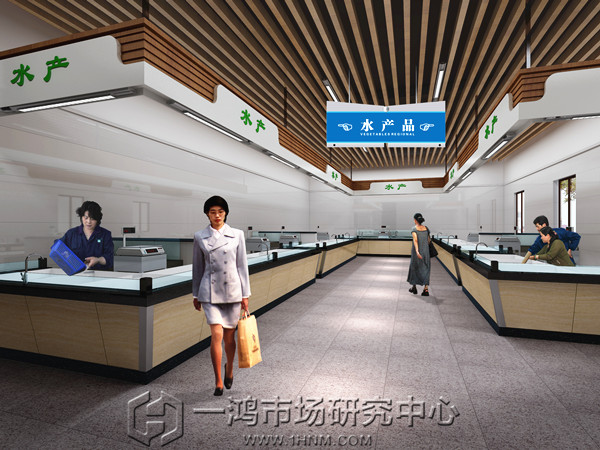 新疆农贸市场水产区效果图