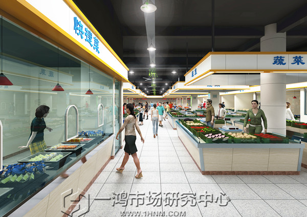 农贸市场设计效果图 农贸市场设计效果图